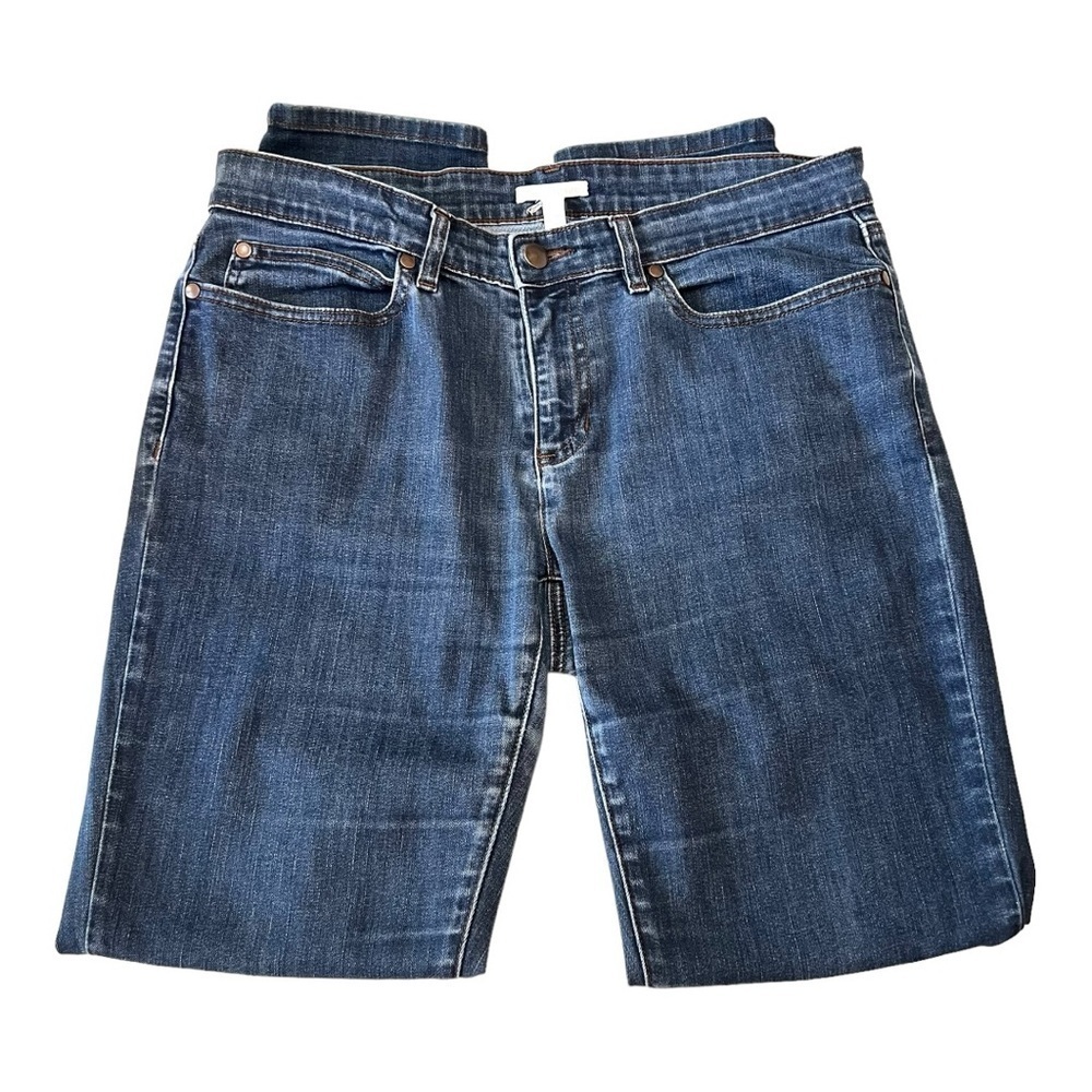 Eileen Fisher Mid Rise Dark Wash Stretch Denim Classic Skinny Jeans Women’s 10 - Picture 7 of 13
